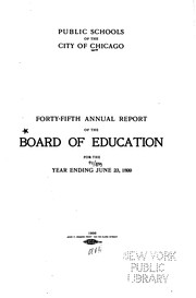 Cover of: Annual Report of the Superintendent of Schools