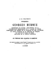 Cover of: Le trésor des chartes d'Arménie, ou, Cartulaire de la chancellerie royale des Roupéniens, publ ...