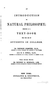 Cover of: An Introduction to Natural Philosophy: Designed as a Text-book for the Use ...