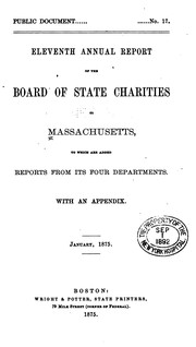 Annual report of the State Board of Charity of Massachusetts. v.16, 1894 by No name
