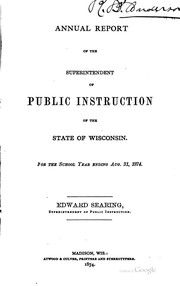 Cover of: Annual Report of the Superintendent of Public Instruction of the State of ...