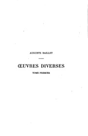 Cover of: Oeuvres Diverses