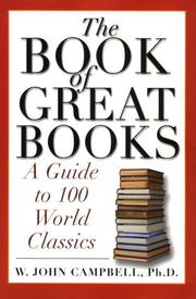 Cover of: The Book of Great Books: A Guide to 100 World Classics