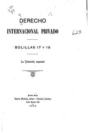 Cover of: Derecho internacional privado: Bolillas 17 y 18