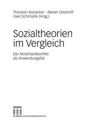 Cover of: Sozialtheorien im Vergleich by Thorsten Bonacker, Rainer Greshoff, Uwe Schimank (Hrsg.).