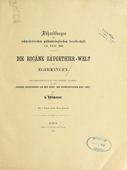 Die Eocäne säugethier-welt von Egerkingen by L. Rütimeyer