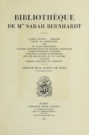 Cover of: Bibliothèque de Mme. Sarah Bernhardt