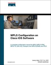 Cover of: MPLS Configuration on Cisco IOS  Software (Networking Technology)