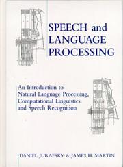 Speech and language processing by Dan Jurafsky, Daniel Jurafsky, James H. Martin