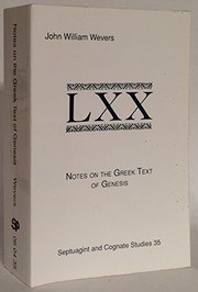 Cover of: Notes on the Greek text of Genesis