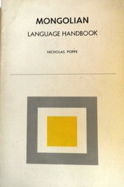 Mongolian language handbook by Nicholas Poppe