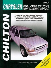 Cover of: Chilton's Chrysler full-size trucks 1997-01 repair manual