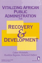 Cover of: Vitalizing African public administration for recovery and development