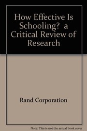 Cover of: How effective is schooling?: A critical review of research