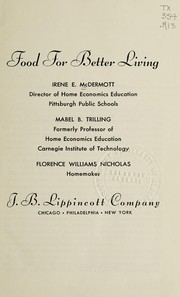 Cover of: Food for better living by McDermott, Irene Elizabeth.