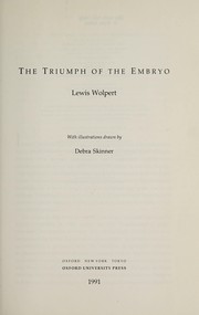 The triumph of the embryo by Lewis Wolpert