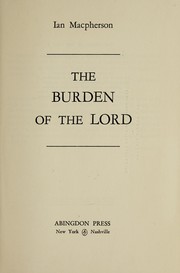 Cover of: The burden of the Lord