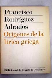 Cover of: Orígenes de la lírica griega