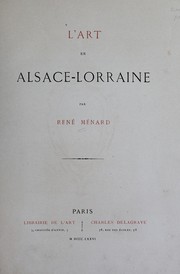 Cover of: L'art en Alsace-Lorraine