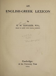 Cover of: An English-Greek lexicon