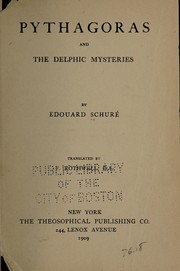 Cover of: Pythagoras and the Delphic mysteries