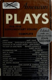 Cover of: BEST AMERICAN PLAYS SUPPL (Best American Plays) by John Gassner