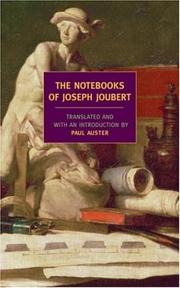 The notebooks of Joseph Joubert : a selection