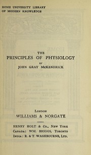 Cover of: The principles of physiology