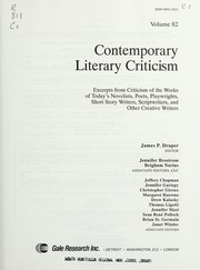 Cover of: CLC Volume 82 Contemporary Literary Criticism: Excerpts from Criticism of the Works of Today's Novelists, Poets, Playwrights, and Other Creative Writers (Contemporary Literary Criticism)