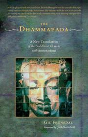 Cover of: The Dhammapada: A New Translation of the Buddhist Classic with Annotations