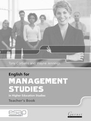 Cover of: English for Management in Higher Education Studies (English for Specific Academic Purposes) by Tony Corbalis
