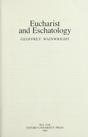 Cover of: Eucharist and eschatology