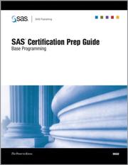 Cover of: SAS Certification Prep Guide: Base Programming