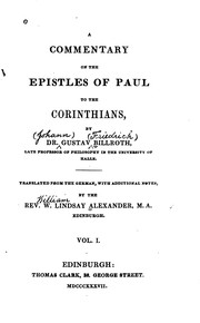 Cover of: A Commentary on the Epistles of Paul to the Corinthians by 