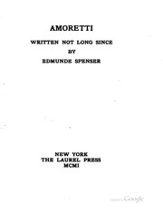 Cover of: Amoretti