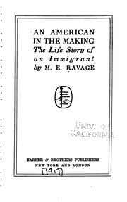 Cover of: An American in the Making: The Life Story of an Immigrant