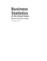 Cover of: Business Statistics of the United States, 2005 (Business Statistics of the United States)