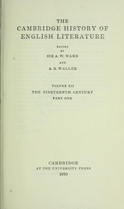 Cover of: Cambridge History of English Literature 12: The Nineteenth Century (The Cambridge History of English Literature)