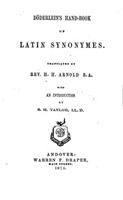 Cover of: Döderlein's Hand-book of Latin Synonymes