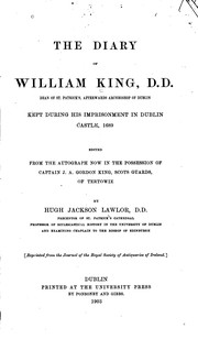 Cover of: The Diary of William King, D.D.: Dean of St. Patrick's, Afterwards ... by William King, Hugh Jackson Lawlor
