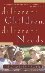 Cover of: Different children, different needs