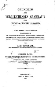 Cover of: Grundriss der vergleichenden Grammatik der indogermanischen Sprachen ... by Karl Brugmann, Berthold Delbrück