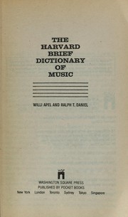 Cover of: The Harvard Brief Dictionary of Music