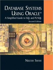 Cover of: Database systems using Oracle: a simplified guide to SQL and PL/SQL