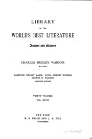 Cover of: Library of the World's Best Literature: Ancient and Modern.
