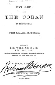 Cover of: Extracts from the Coran in the original: with English rendering