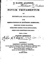 Cover of: Novum Testamentum Ad Exemplar Millianum, Cum Emenationibus Et Lectionibus ...