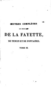 Cover of: Oeuvres complètes de Mesdames de La Fayette, de Tencin et de Fontaines ...
