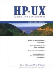 Cover of: HP-UX tuning and performance: concepts, tools, and methods