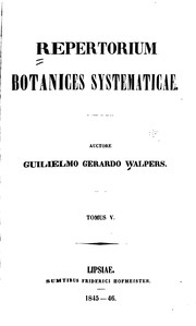 Cover of: Repertorium botanices systematicae